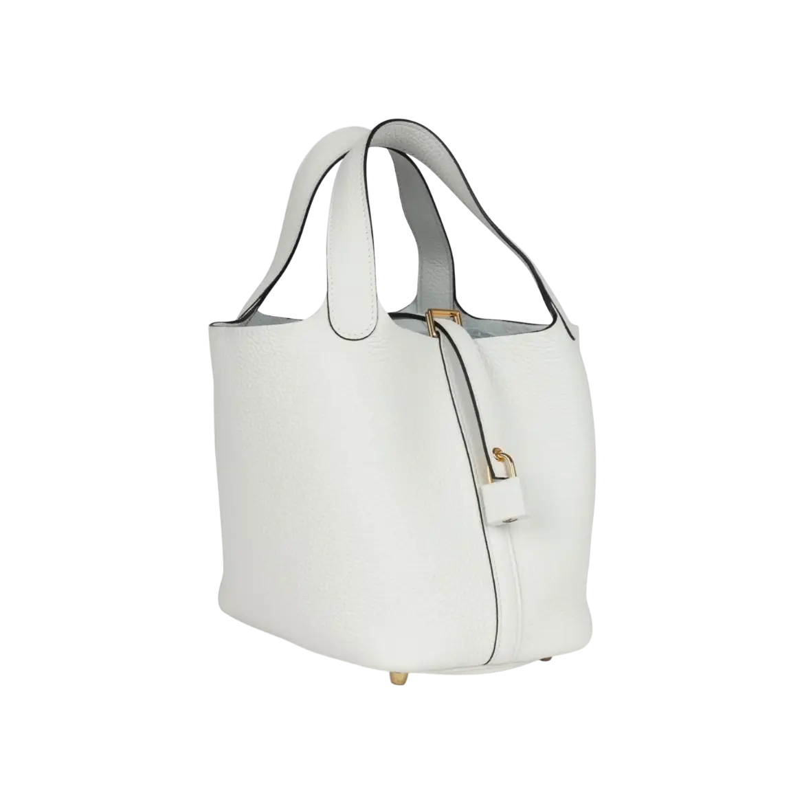 Hermès Picotin Lock 18 White Clemence Gold Hardware