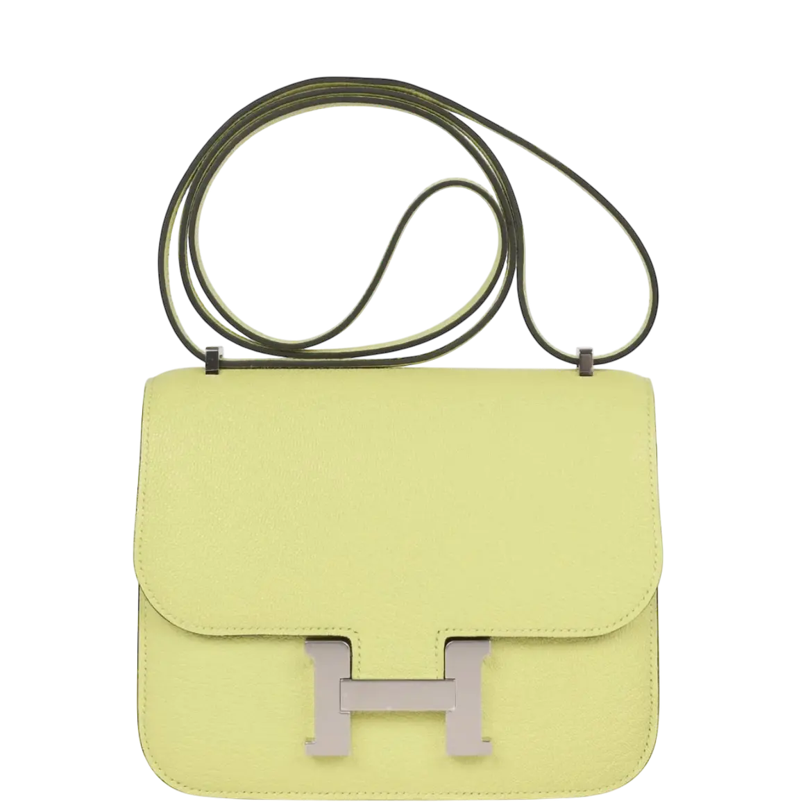 Hermes Constance 18 Jaune Bourgeon Chevre Palladium Hardware