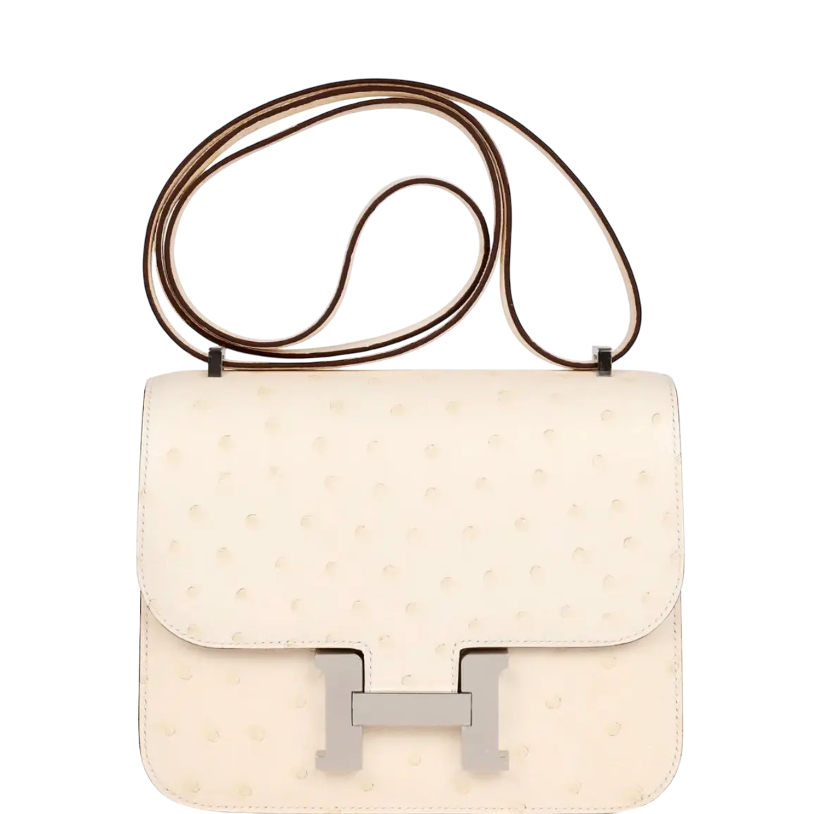 Hermes Constance 18 Nata Ostrich Palladium Hardware