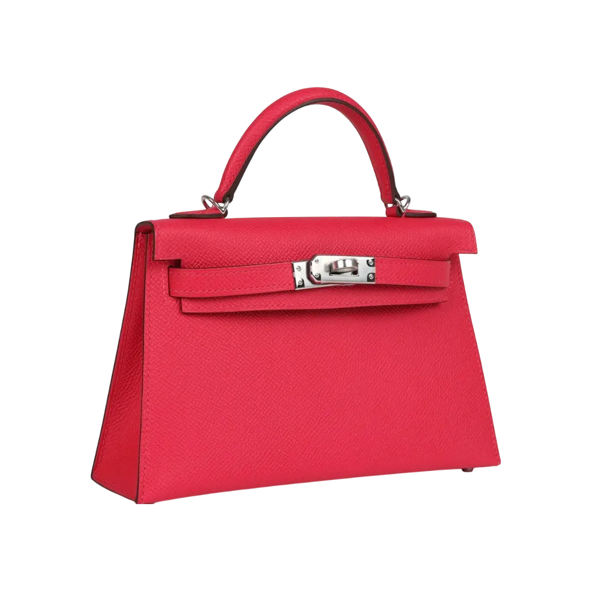 Hermès Mini Kelly Sellier Rose Extreme Epsom Palladium Hardware