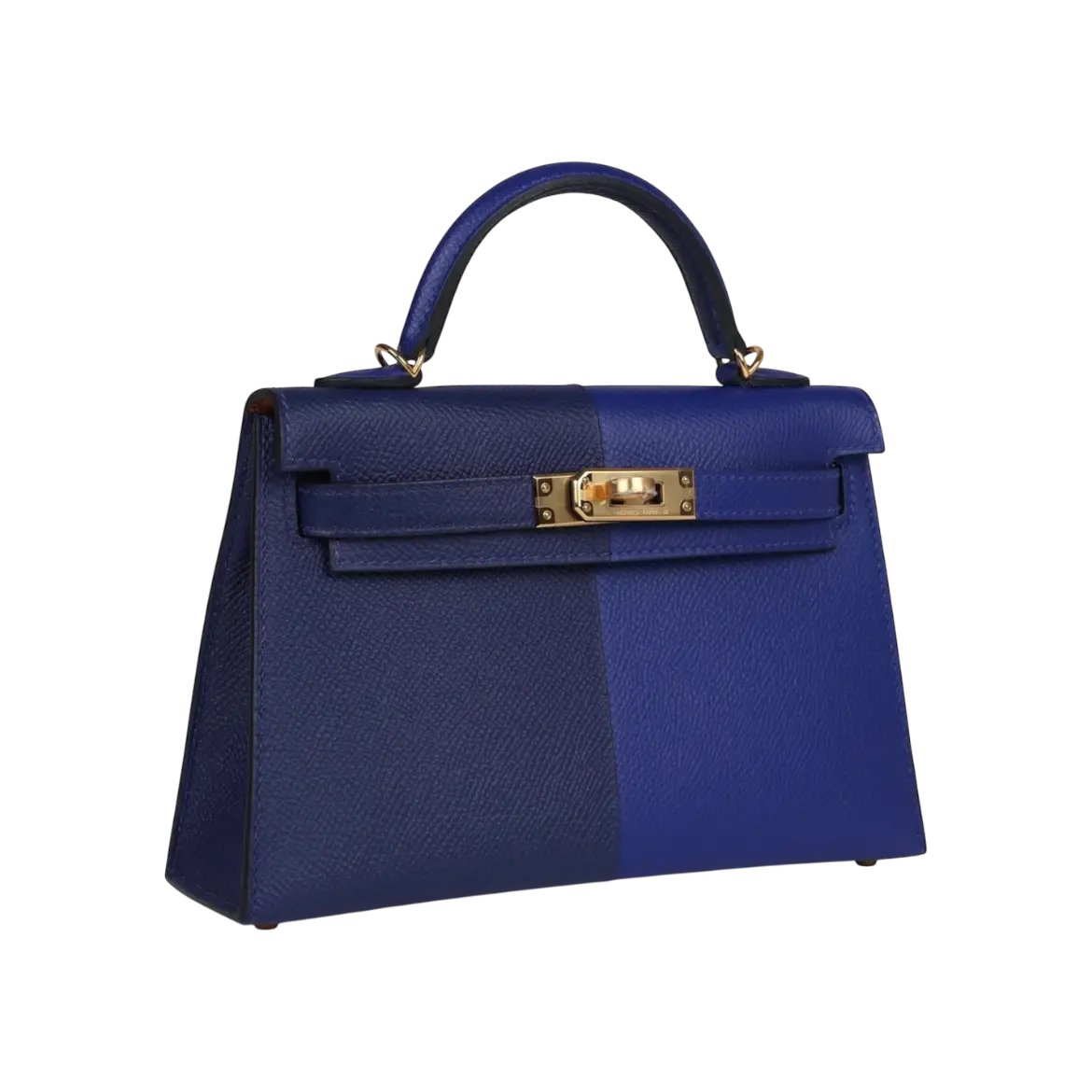 Hermès Mini Kelly Sellier Bleu Electric / Bleu Encre Epsom Gold Hardware