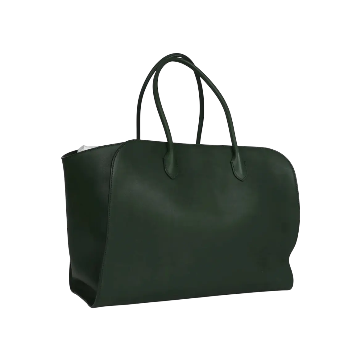 The Row Marlo Tote Bag Moss Saddle Leather Silver Hardware
