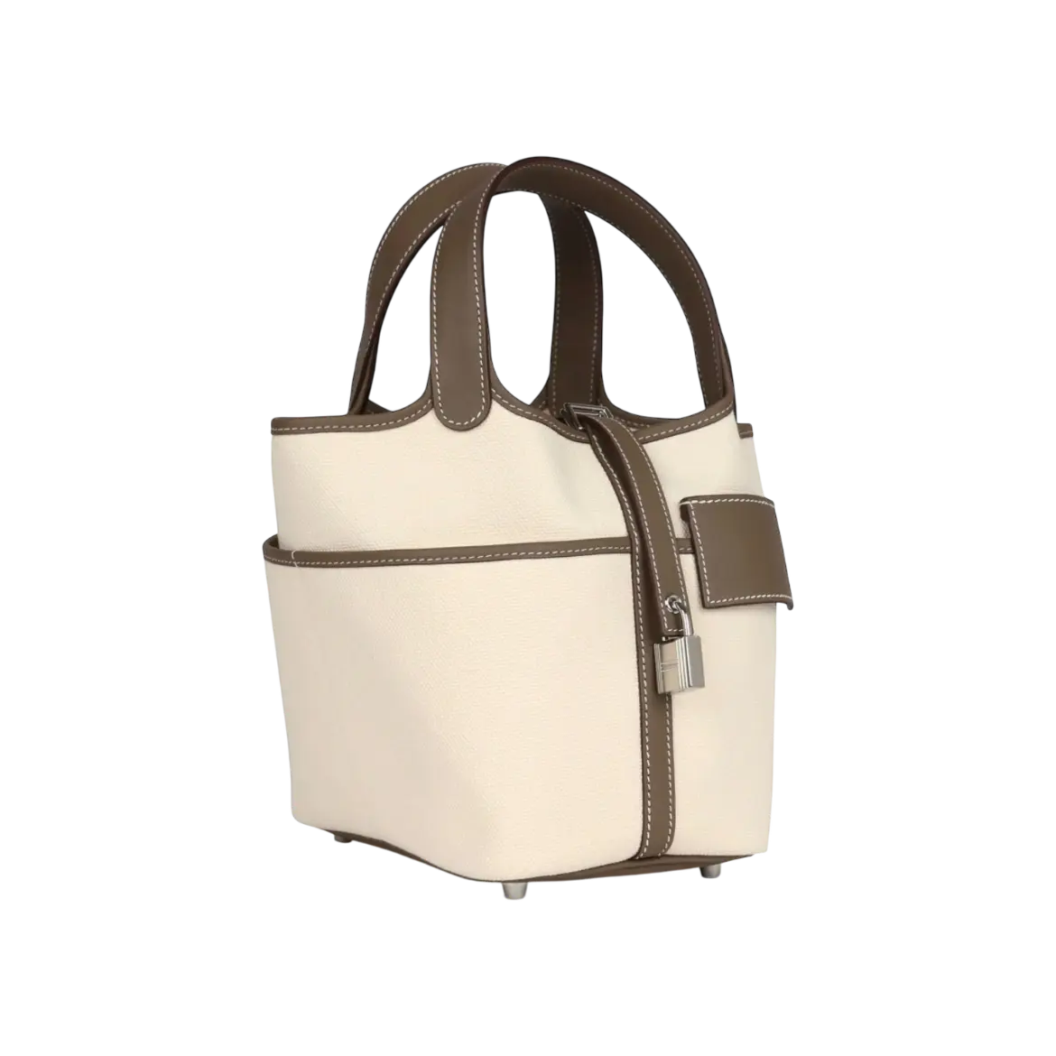 Hermès Picotin Cargo 18 Ecru Toile Canvas / Etoupe Swift Palladium Hardware