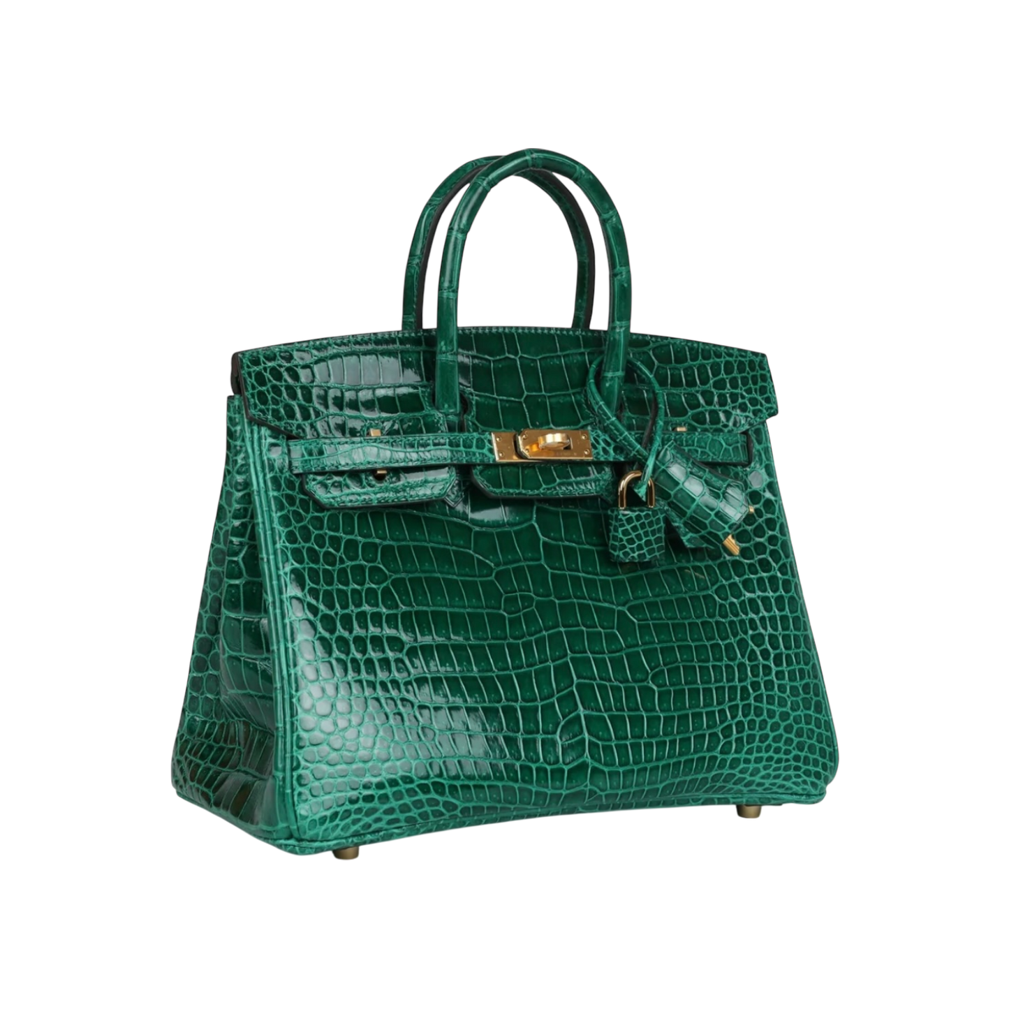 Hermès Birkin 25 Emerald Porosus Crocodile Gold Hardware