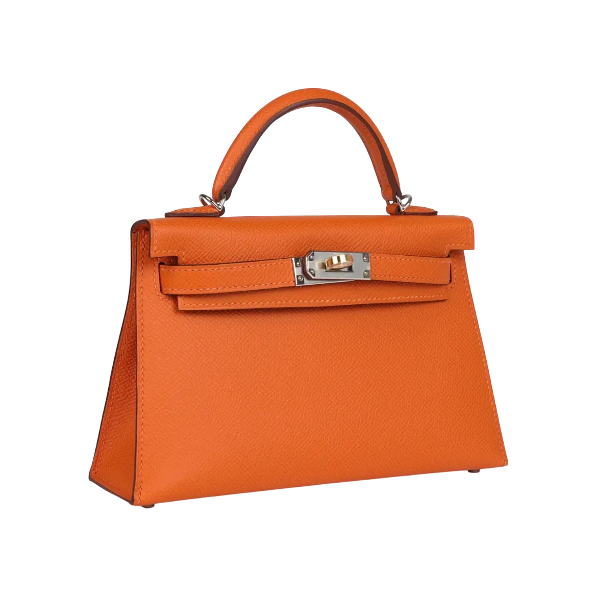 Hermès Mini Kelly Sellier Orange Epsom Electrum Hardware