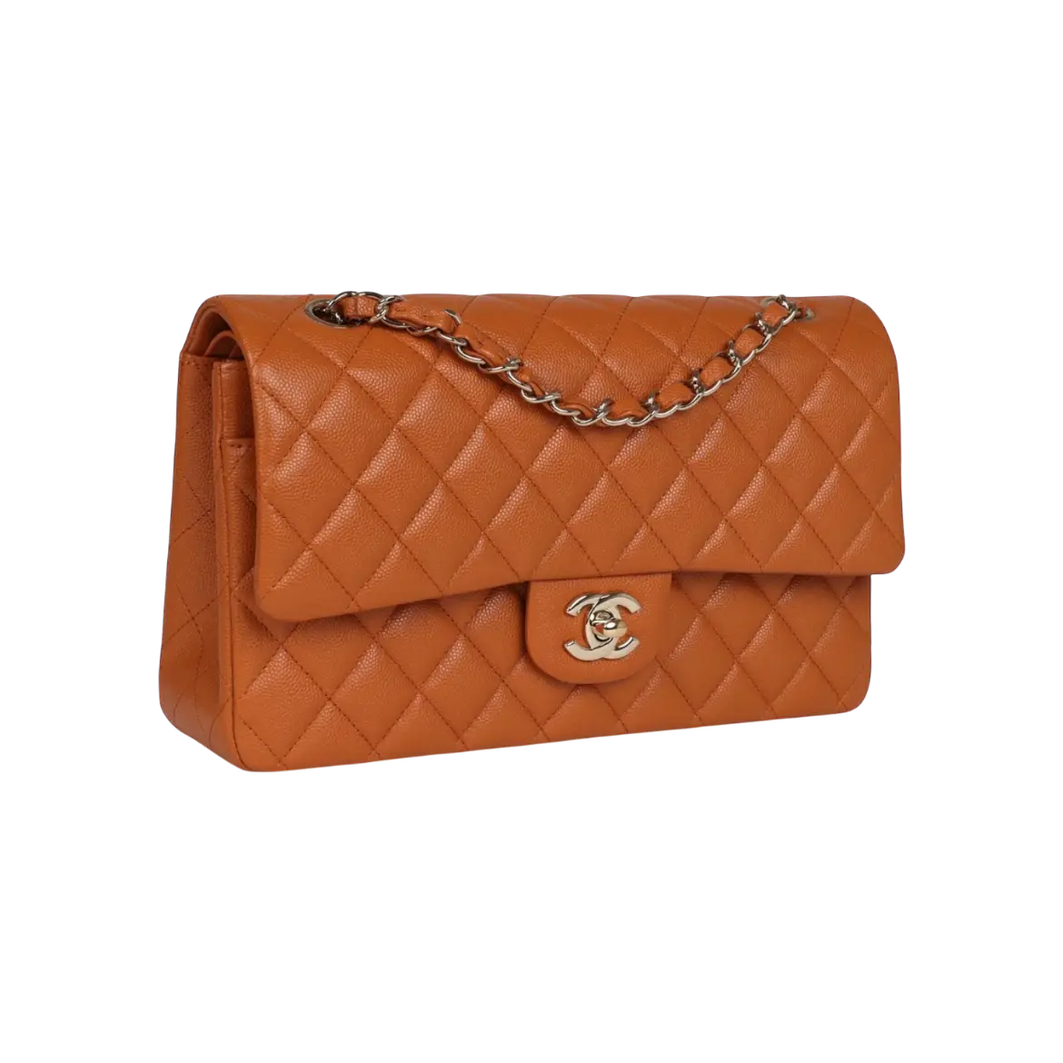 Chanel Classic Double Flap Bag Caramel Caviar Light Gold Hardware