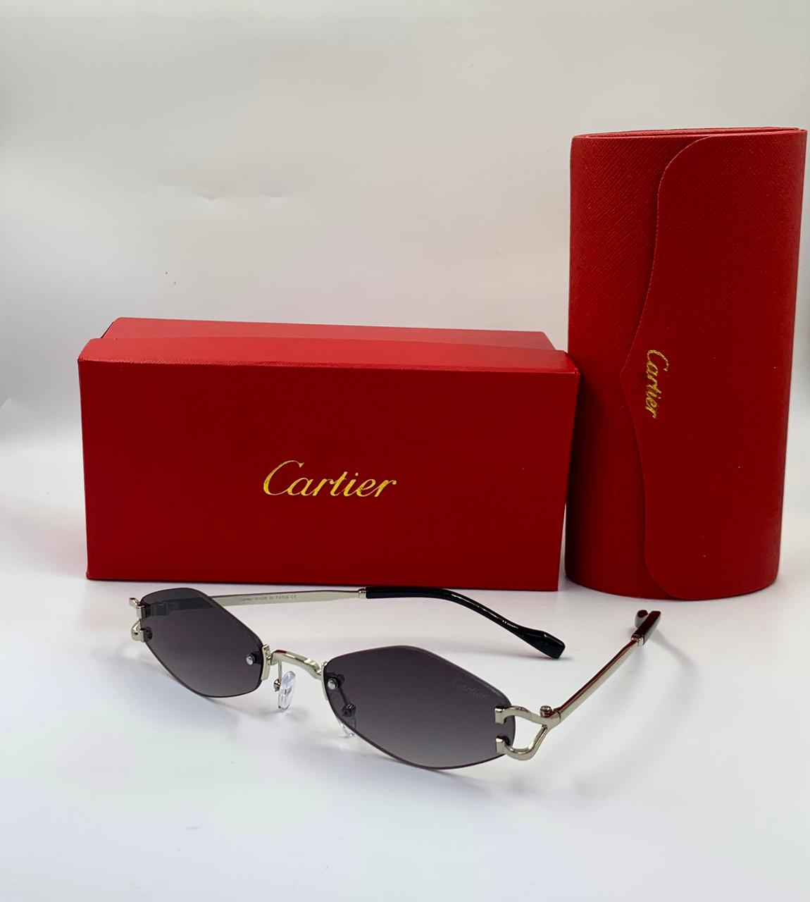 Cartier | Piccadilly Oval Sunglasses – Black / Blue