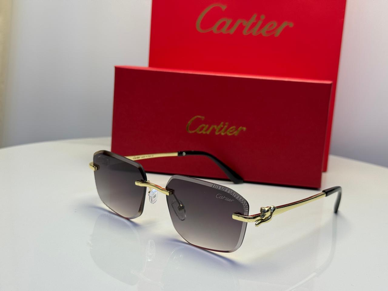 Cartier | Panthère de Cartier Rimless Eyewear Watch – Gold / Clear