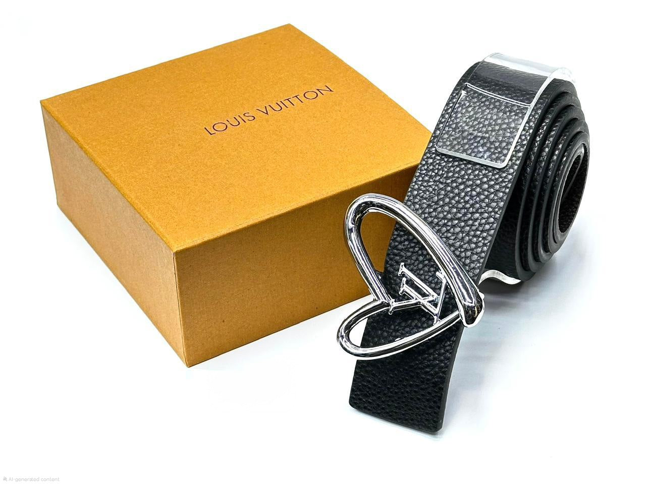 Louis Vuitton | LV Initiales Leather Belt – Silver / Gold