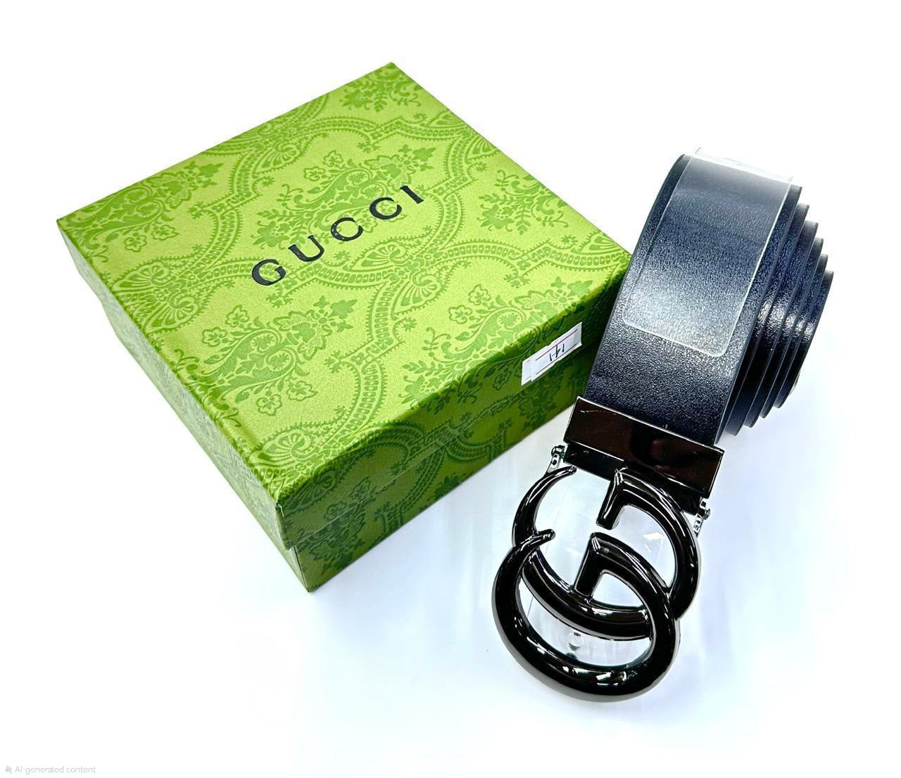 Gucci | Blondie Interlocking G Belt – Black / Silver / Black