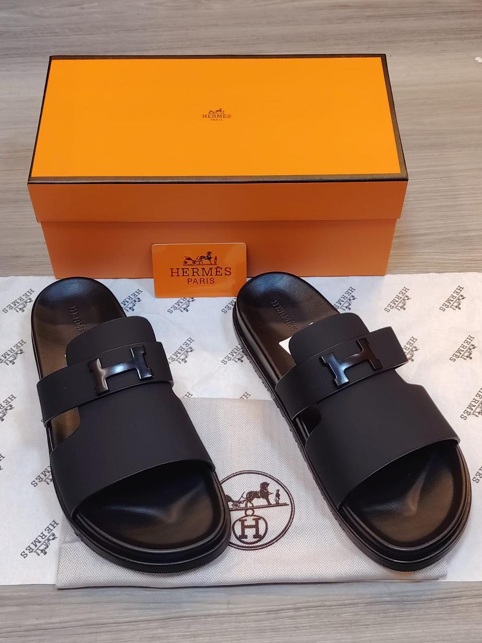 Hermès | Electric Sandals – Orange / Noir