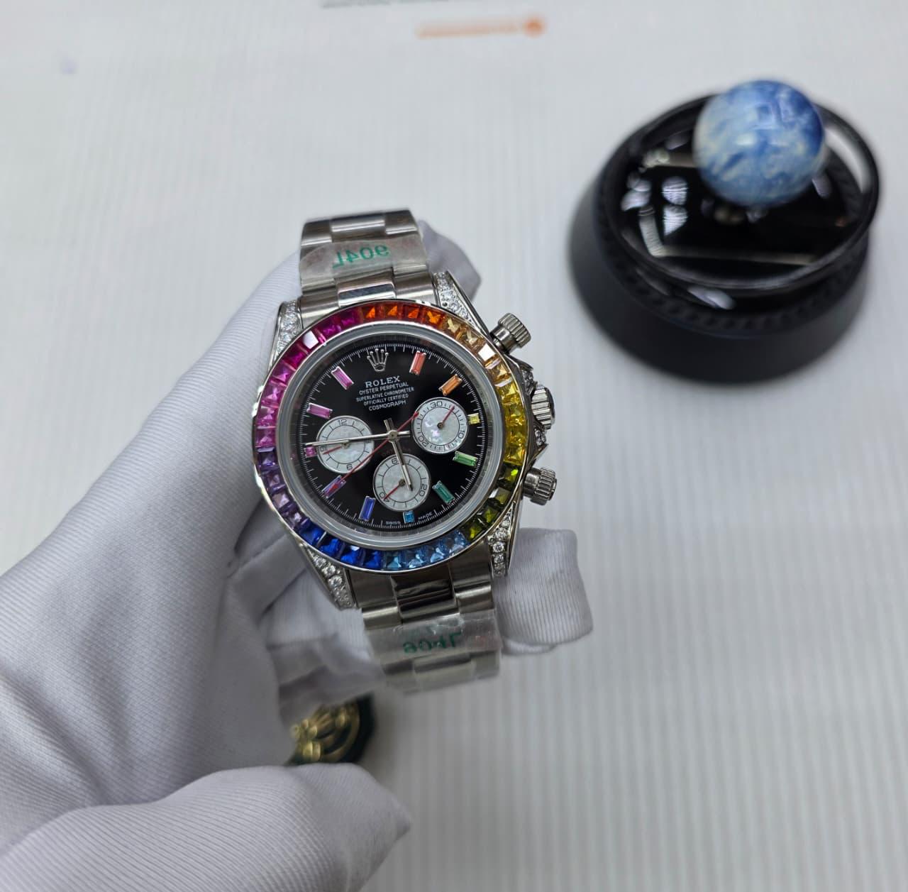 Rolex | Cosmograph Daytona Rainbow Watch – Yellow / Gold / Black