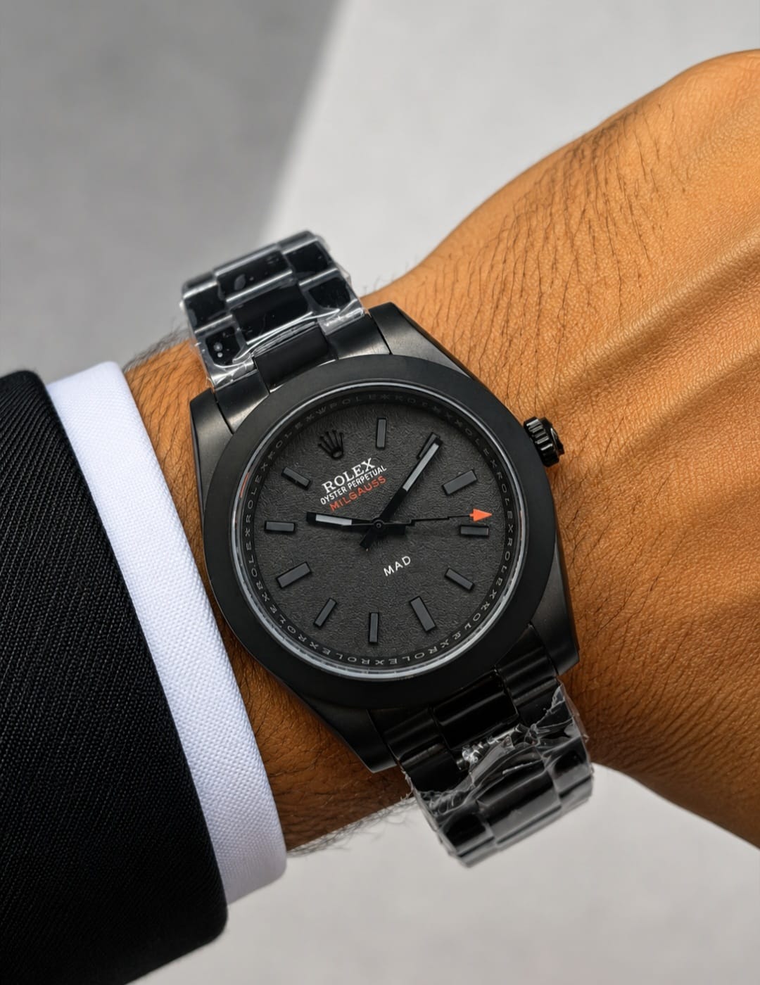 Rolex | Custom Oyster Perpetual Mecca Kaaba Door Matte Engraved Watch – Black / Gold