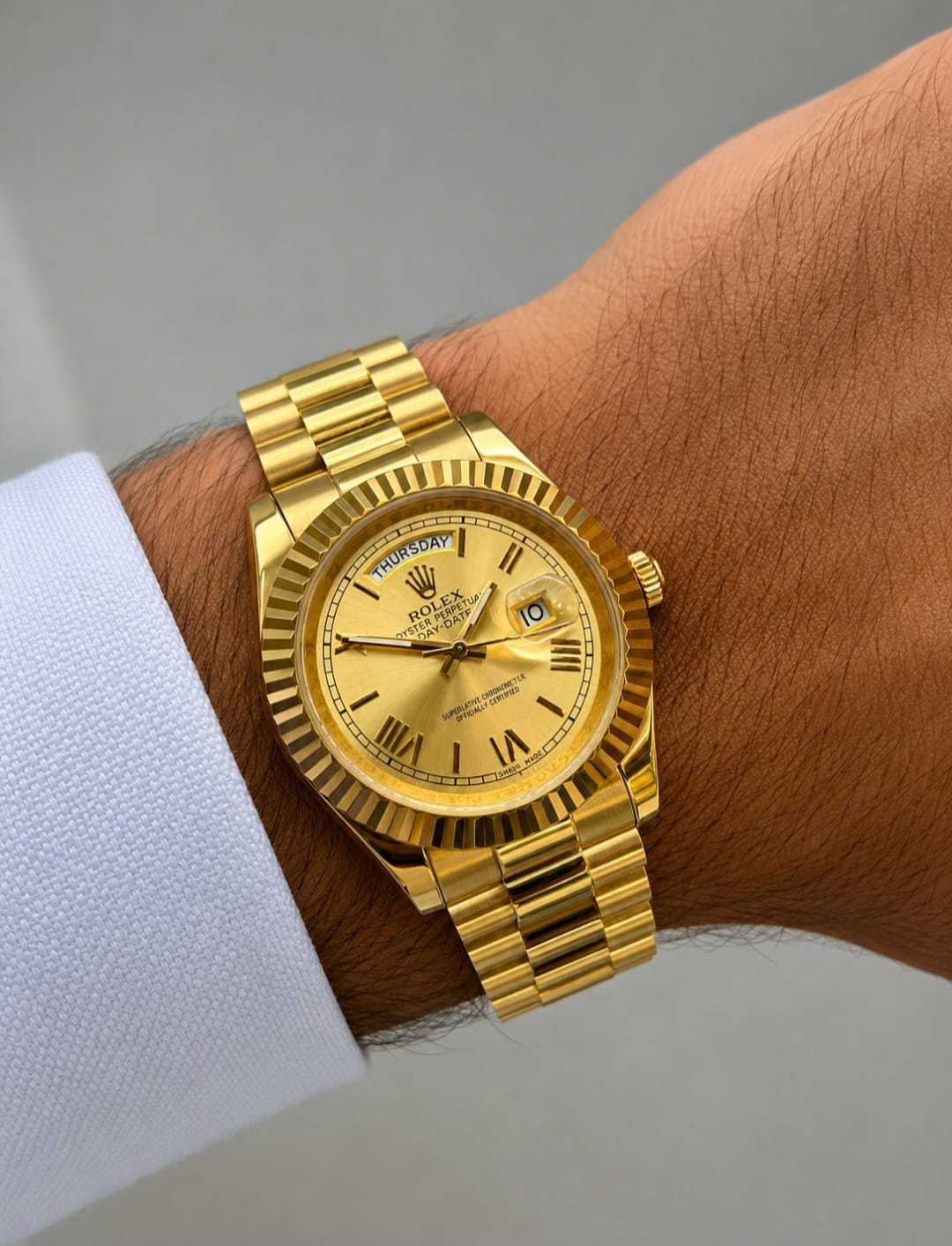 Rolex | Day Date 40 Two Tone Stainless Steel Custom Concept Watch – Rose / Gold