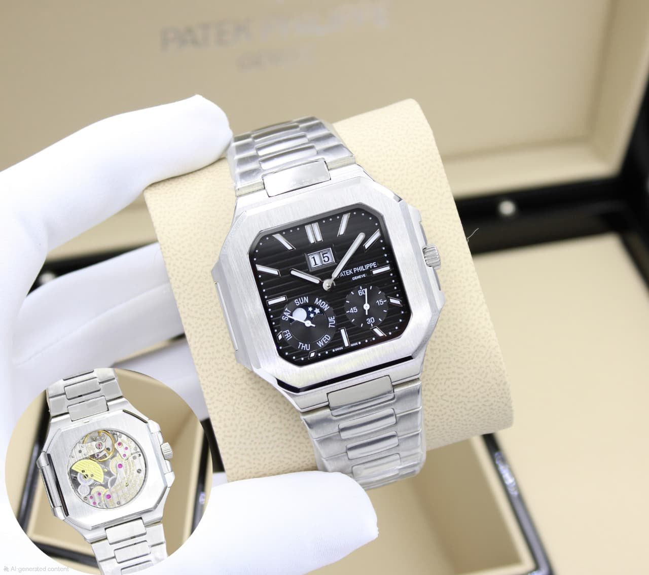 Patek Philippe | Cubitus Instantaneous Grand Date Day Moon Phases Watch – White
