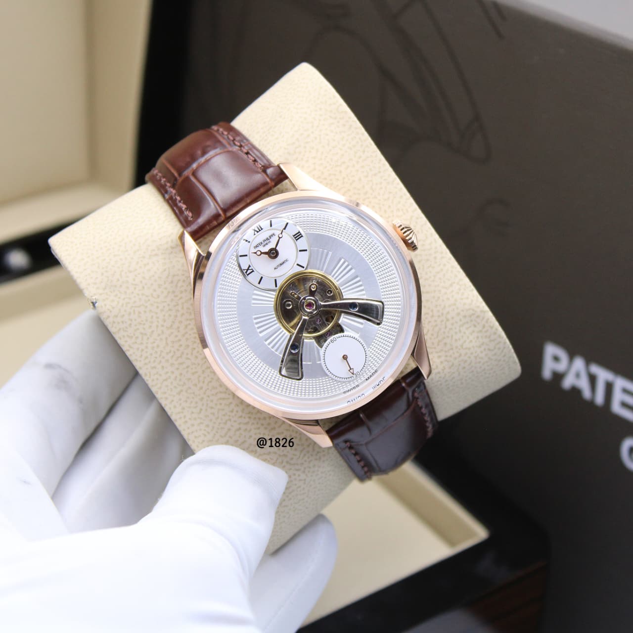 Patek Philippe | Grand Complications Tourbillon Moon Phase Watch – Silver / White