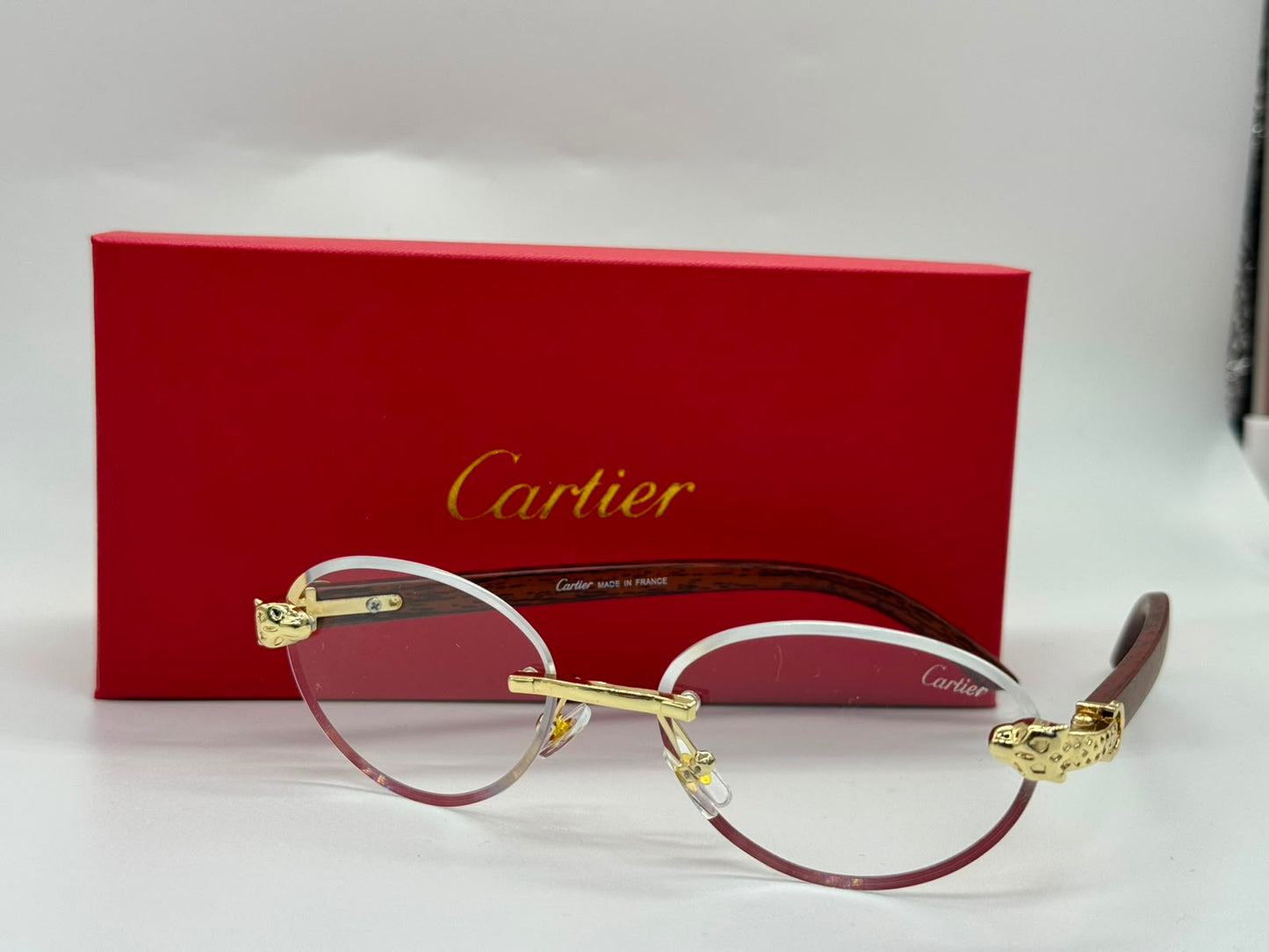 Cartier | Signature C de Cartier Rimless Sunglasses – Gold / Brown Gradient