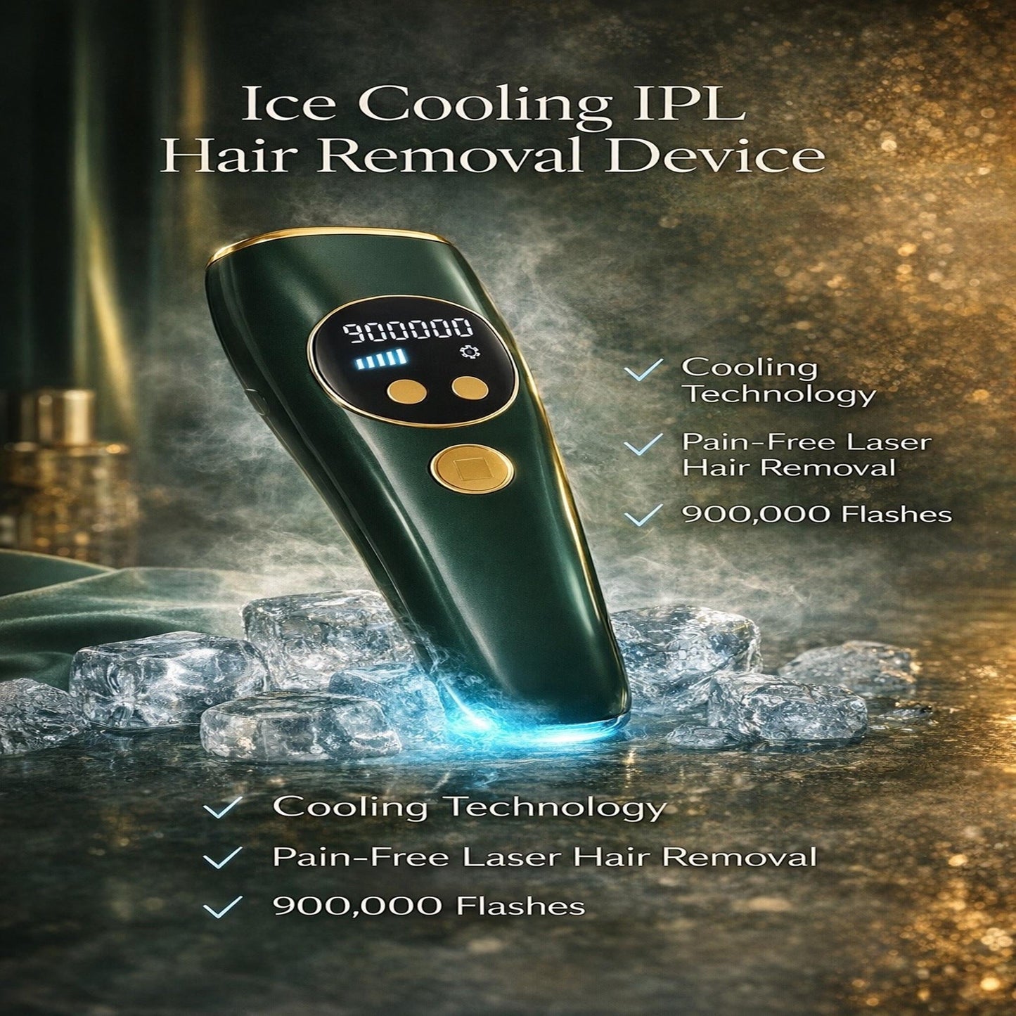 Ice Cooling IPL Hair Removal Device – Smooth Skin At-Home System
