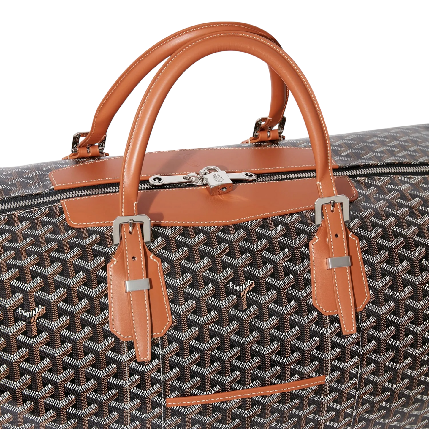 Goyard Bowling 55 Duffle Bag Natural
