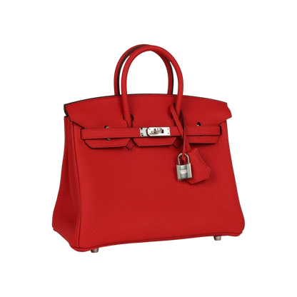 Hermès Birkin 25 Rouge Radieux Togo Palladium Hardware