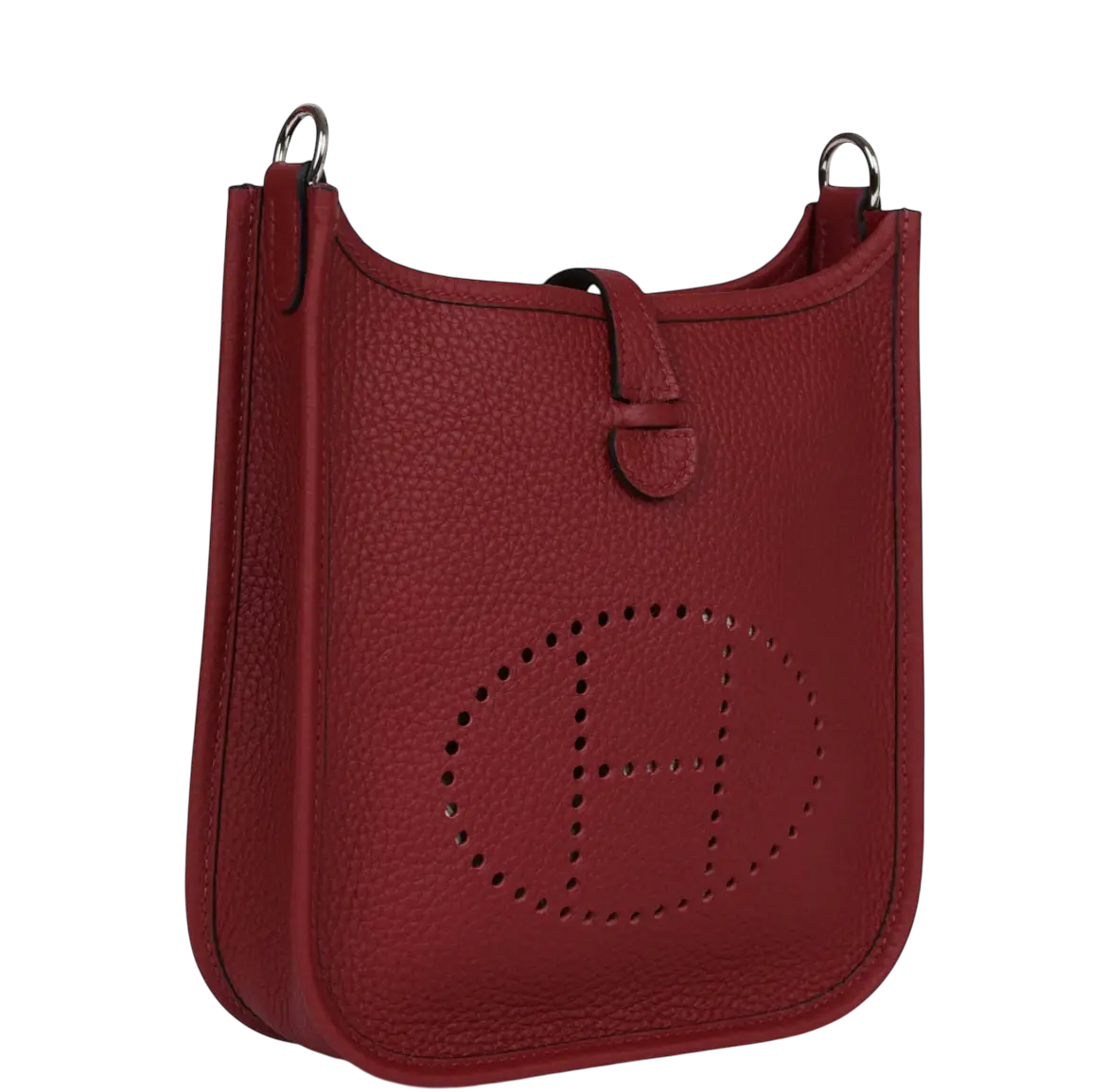 Hermes Evelyne TPM Rouge H Clemence Palladium Hardware