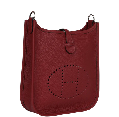 Hermes Evelyne TPM Rouge H Clemence Palladium Hardware