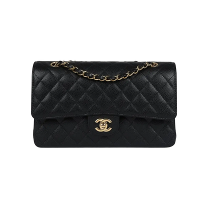 Chanel Classic Double Flap Bag Black Caviar Gold Hardware