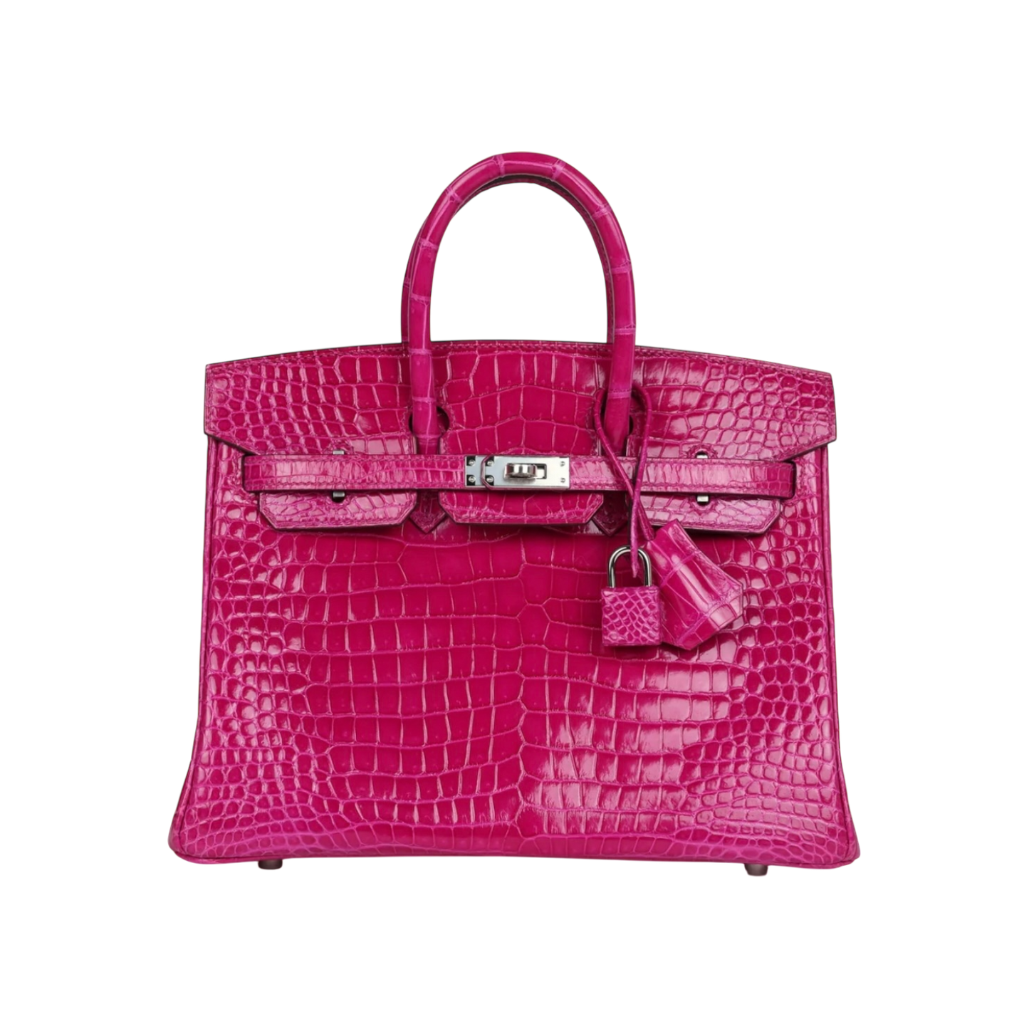 Hermès Birkin 25 Rose Sheherazade Crocodile Palladium Hardware