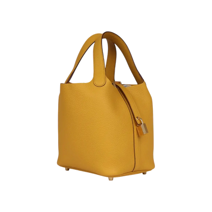 Hermès Picotin Lock 18 Jaune Ambre Clemence Gold Hardware