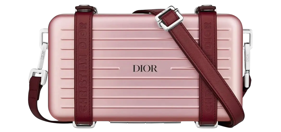 Rimowa x Dior Personal Clutch On Strap Aluminum Pink