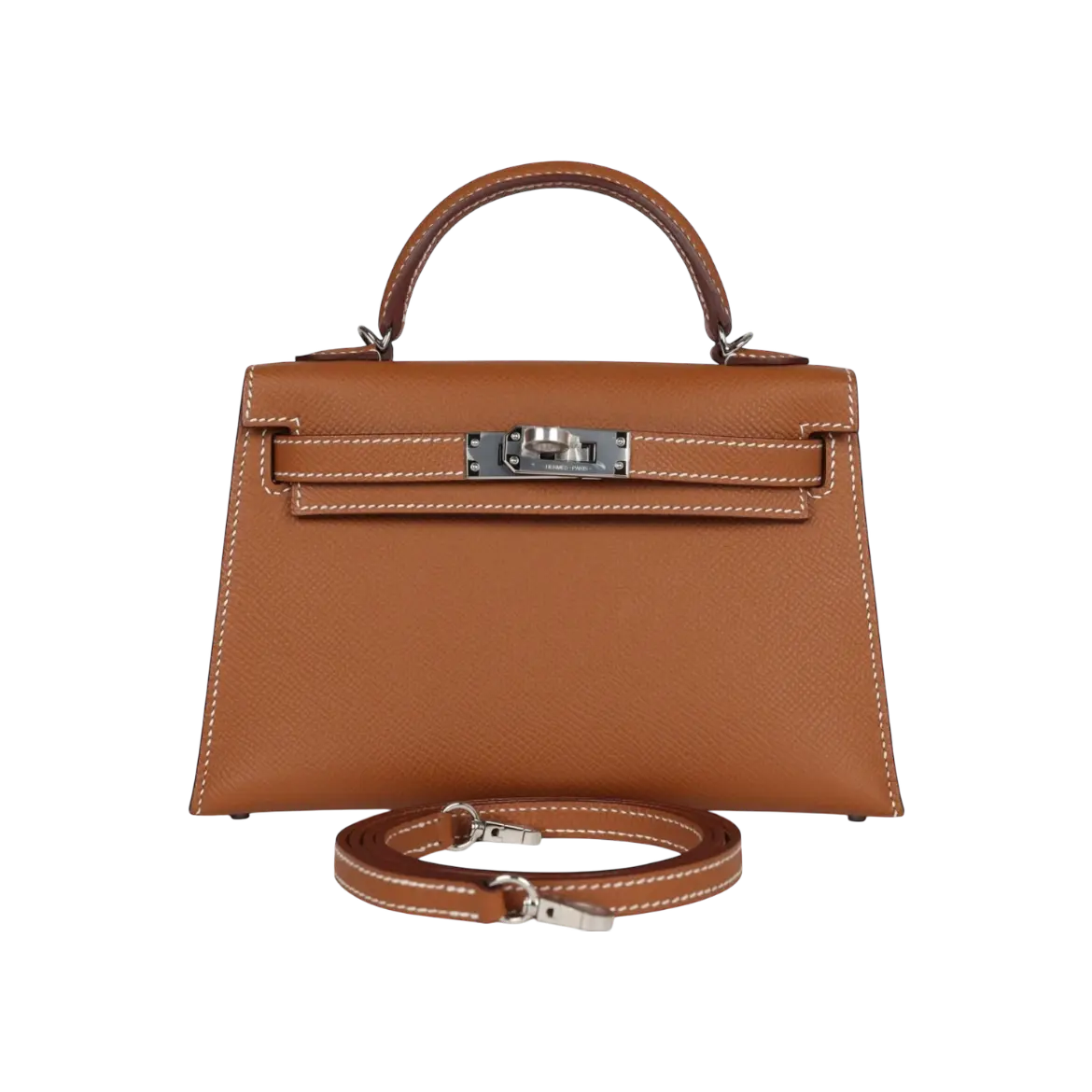 Hermès Mini Kelly Sellier Gold Epsom Palladium Hardware