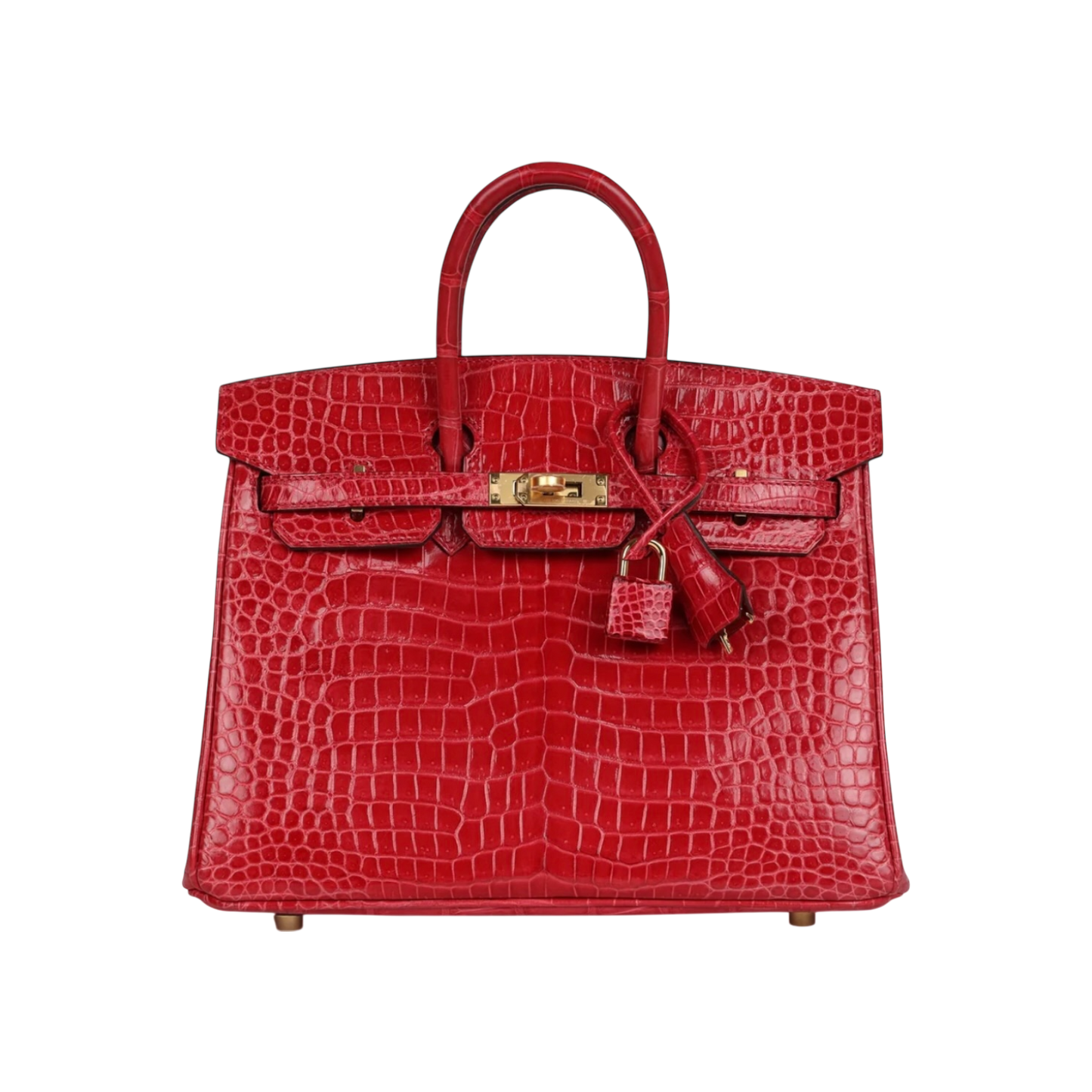 Hermès Birkin 25 Braise Porosus Crocodile Gold Hardware