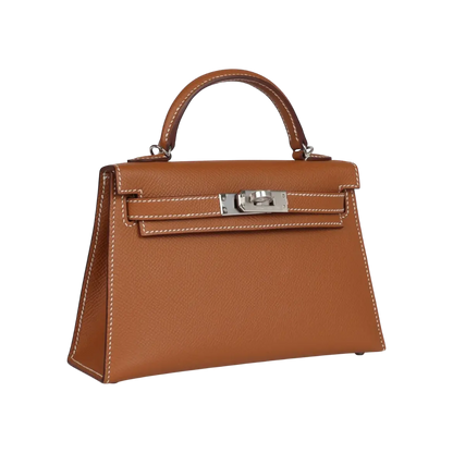Hermès Mini Kelly Sellier Gold Epsom Palladium Hardware