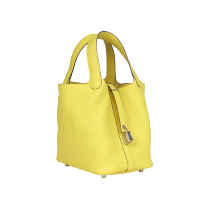 Hermès Picotin Lock 18 Lime Clemence Palladium Hardware