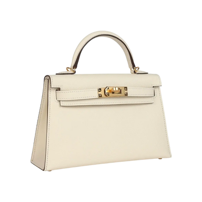 Hermès Mini Kelly Sellier Nata Epsom Gold Hardware