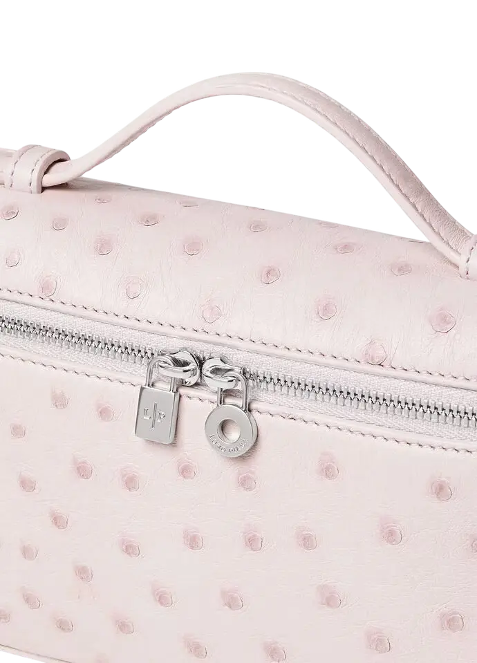 Loro Piana L19 Bag Ostrich Whisper Pink / Antique Silver