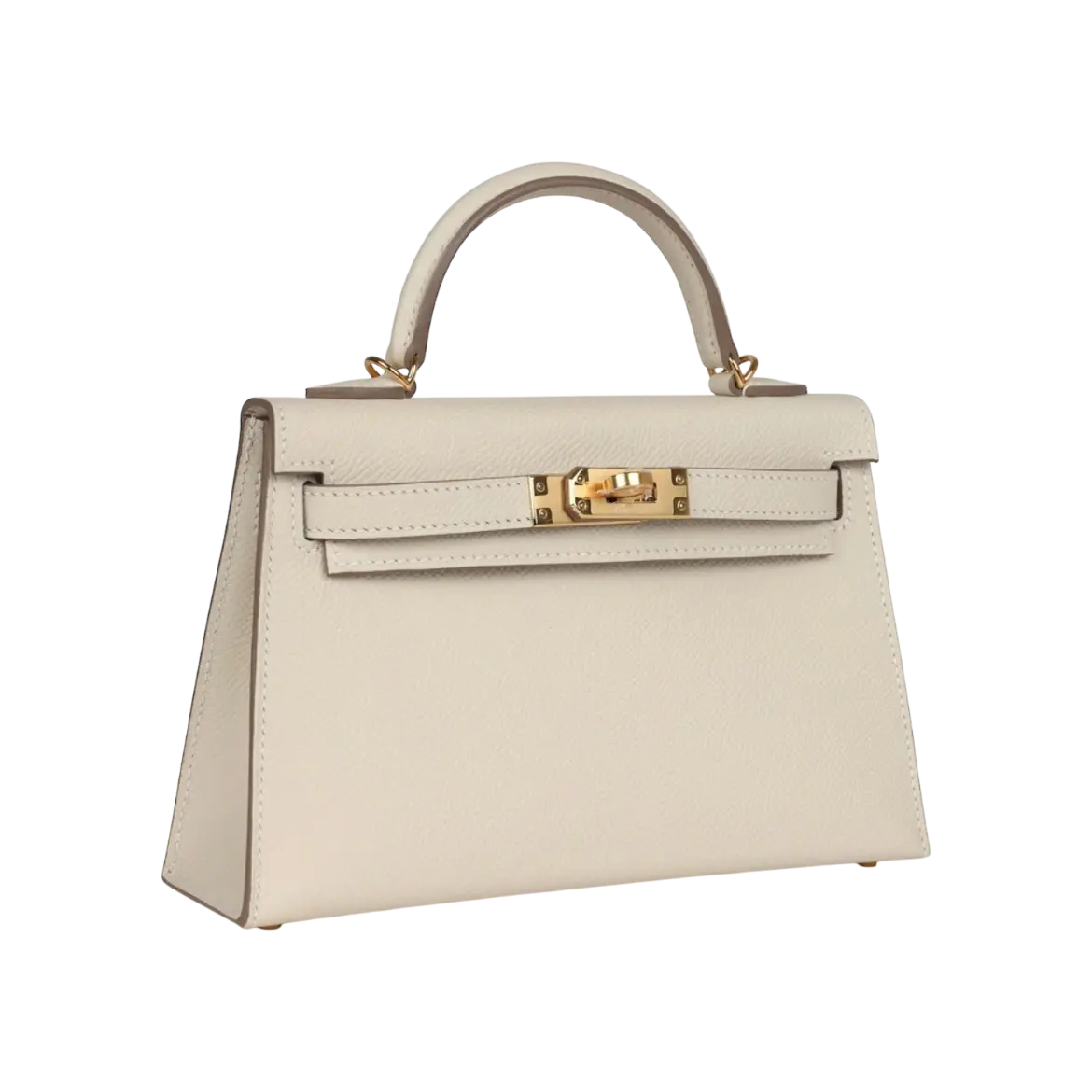 Hermès Mini Kelly Sellier Craie Epsom Gold Hardware