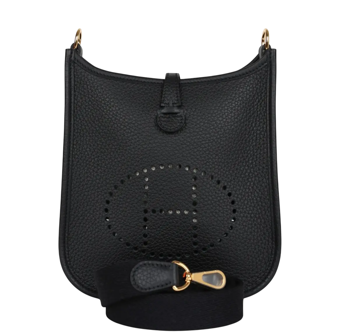 Hermes Evelyne TPM Black Clemence Gold Hardware