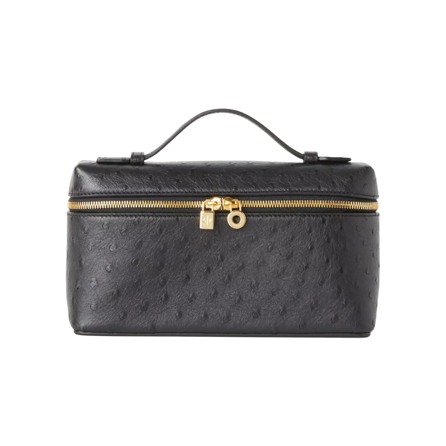 Loro Piana L19 Bag Ostrich Black / Sun Gold