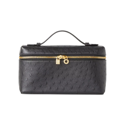 Loro Piana L19 Bag Ostrich Black / Sun Gold