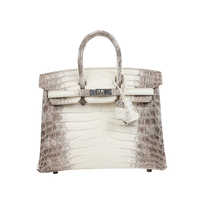 Hermès Birkin 25 Himalaya Niloticus Crocodile Palladium Hardware
