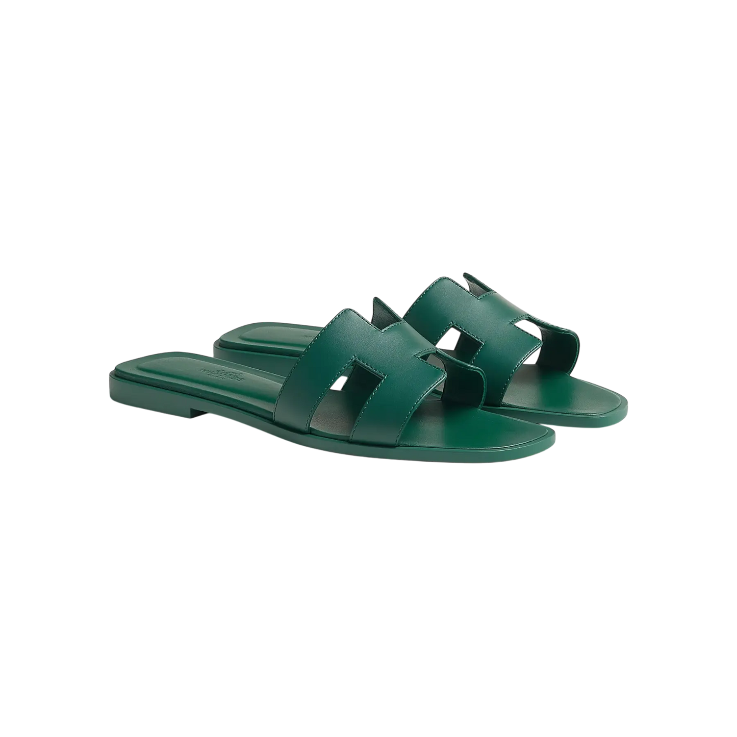 Hermes Oran Sandal Vert Bouteille