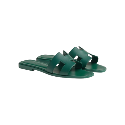 Hermes Oran Sandal Vert Bouteille