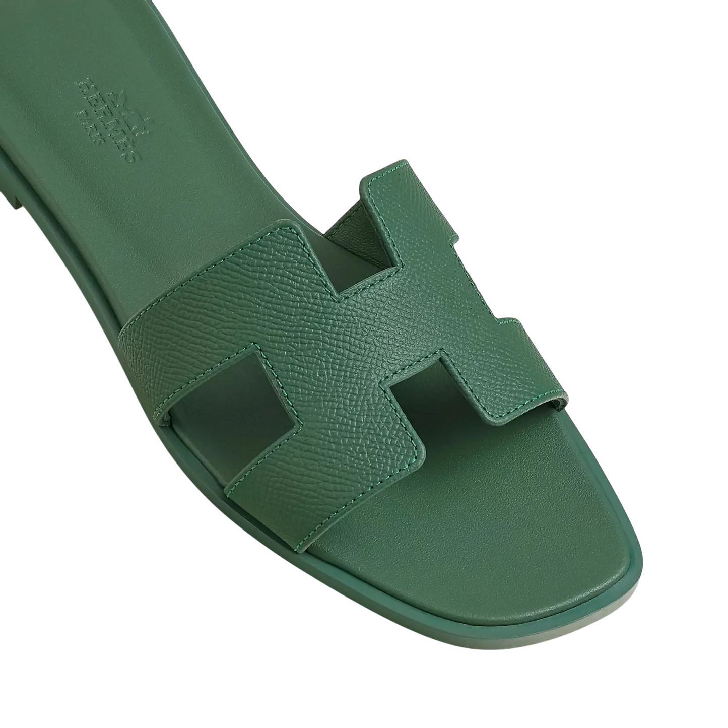 Hermes Oran Sandal Vert Lierre