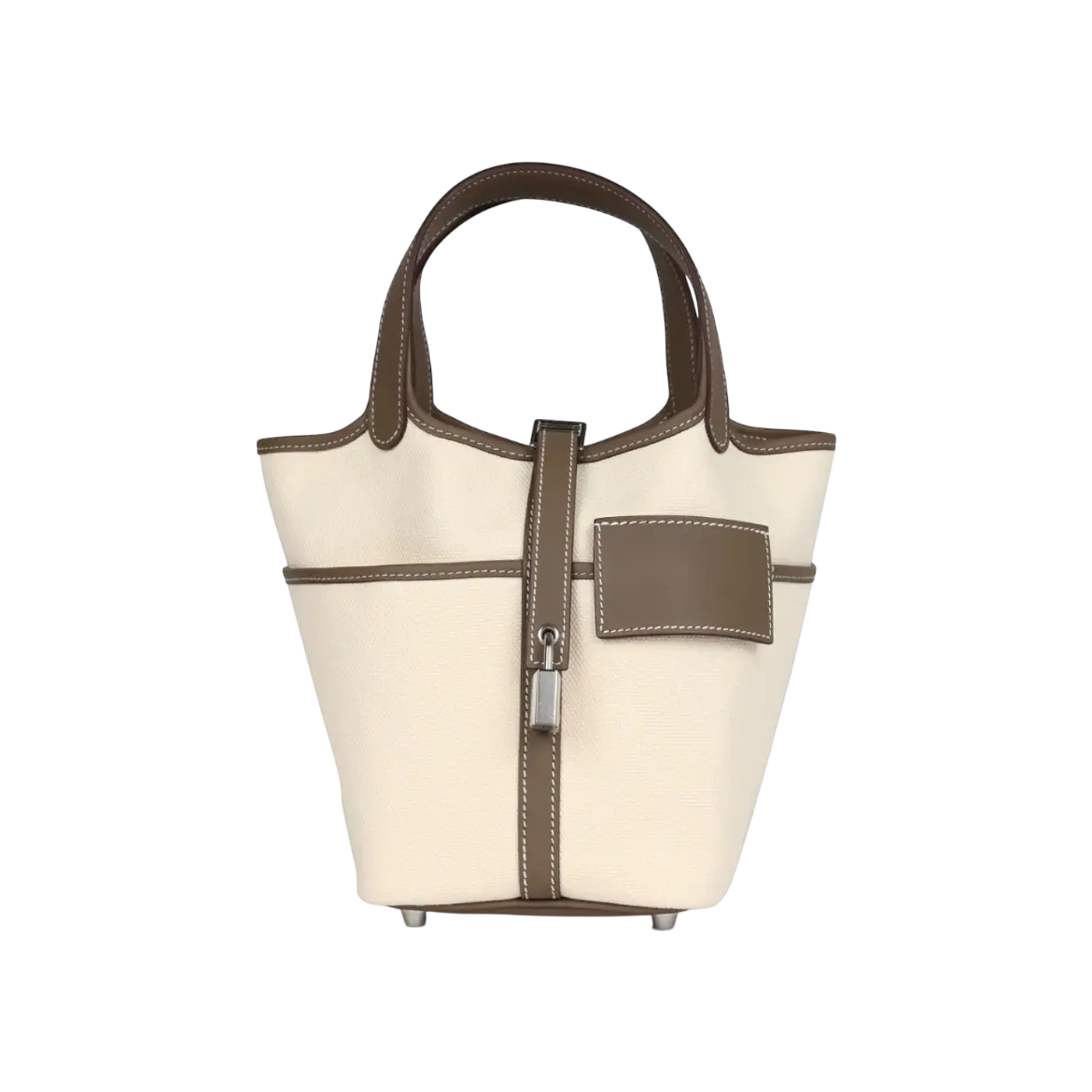 Hermès Picotin Cargo 18 Ecru Toile Canvas / Etoupe Swift Palladium Hardware