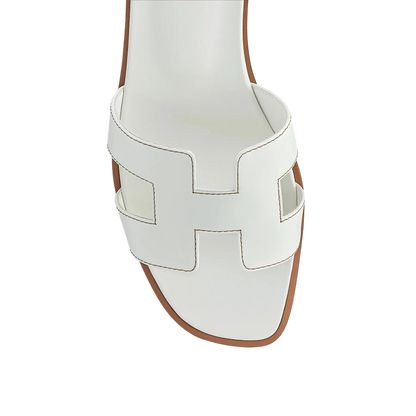 Hermes Oran Sandal Blanc