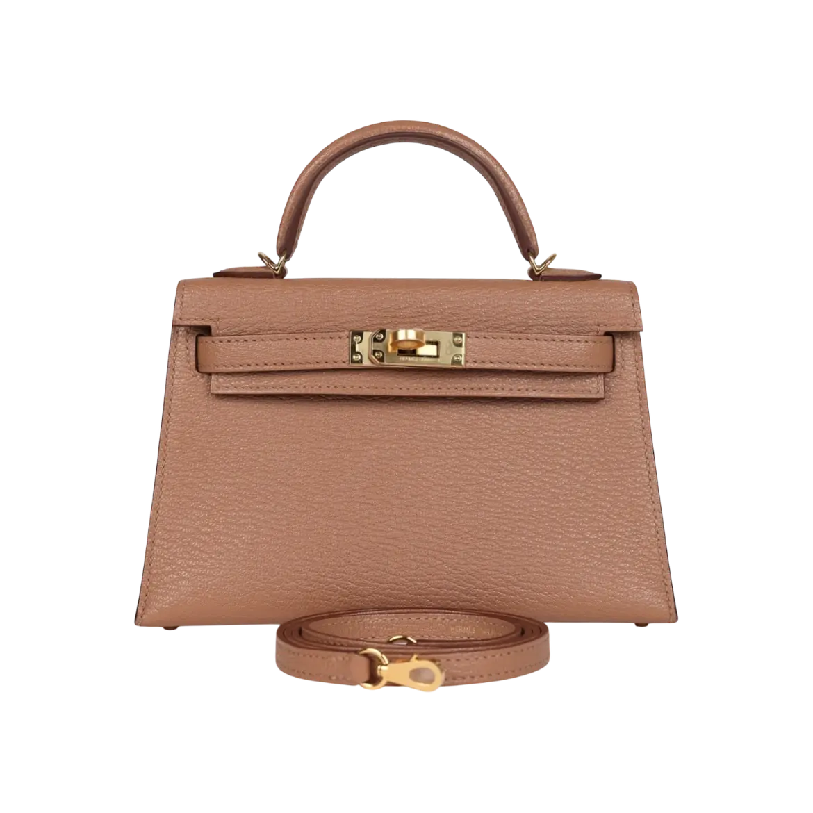Hermès Mini Kelly Sellier Quebracho Chevre Gold Hardware
