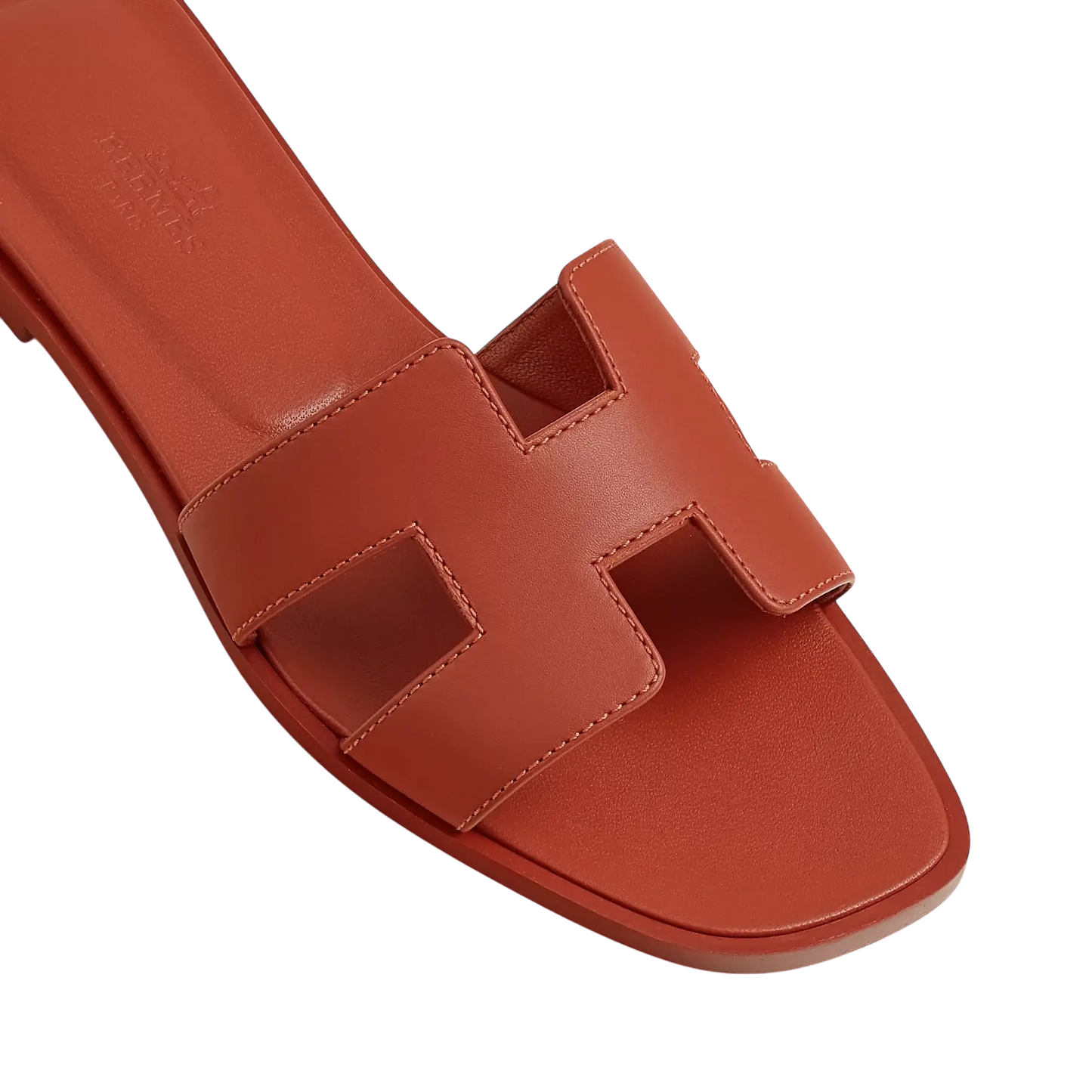 Hermes Oran Sandal Rouge De Turin