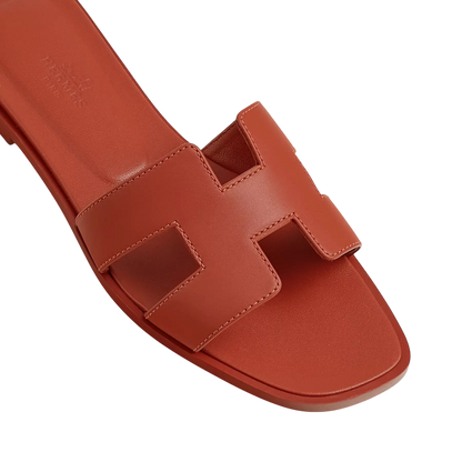 Hermes Oran Sandal Rouge De Turin