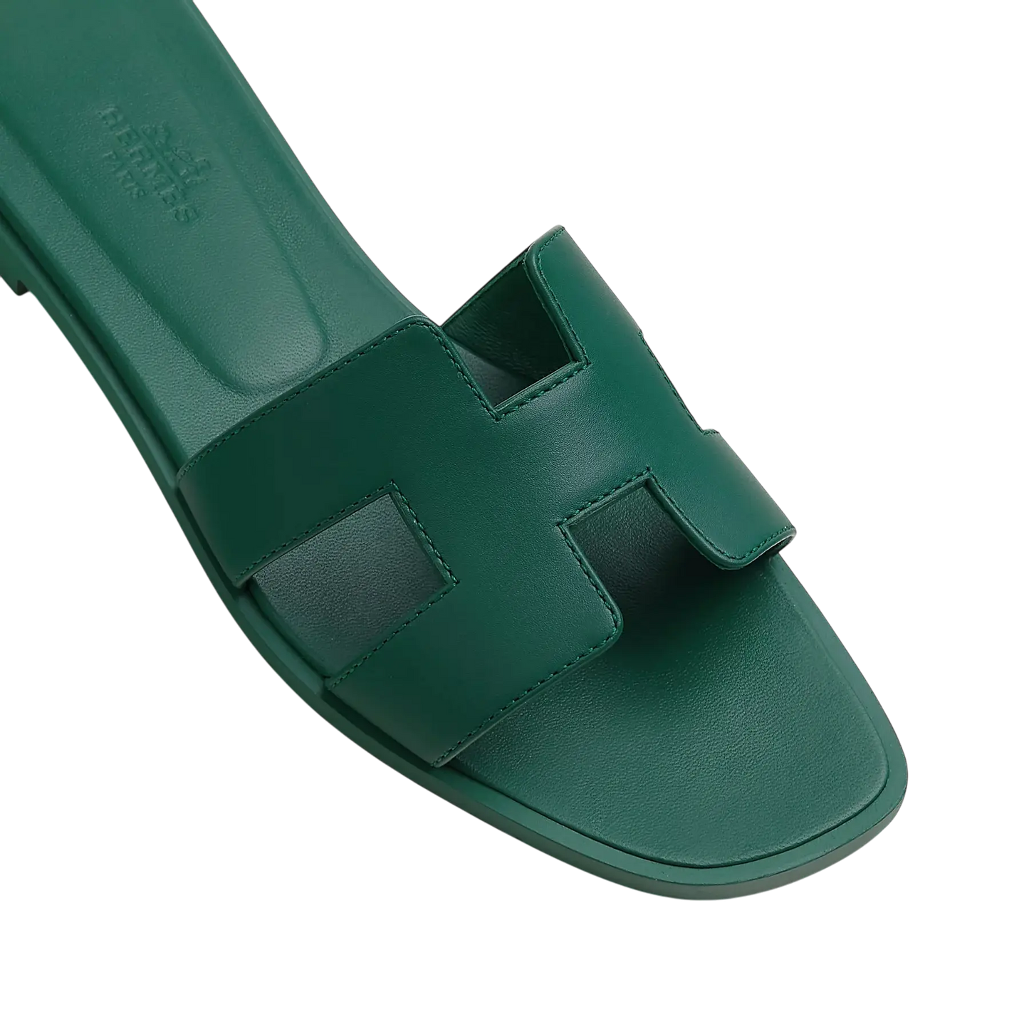 Hermes Oran Sandal Vert Bouteille